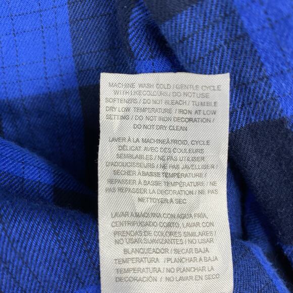 Stormtech Performance Flannel Shirt Mens XL Buffalo Plaid Blue Lumberjack Winter - Picture 11 of 12